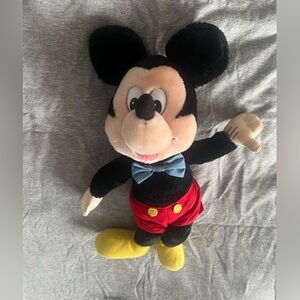 ❤️Vintage Mickey Mouse Floppy Plush Doll by Applause Walt Disney Productions 13”